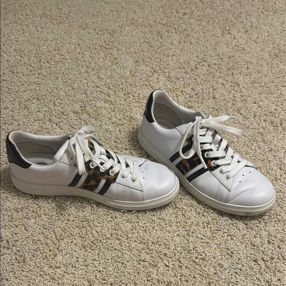 Women's Tory Burch White and Black Sneakers